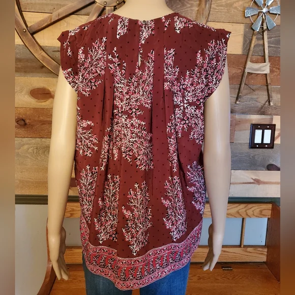 Madewell Silk Garden Lassi Flower Pleated Blouse - Picture 6 of 8